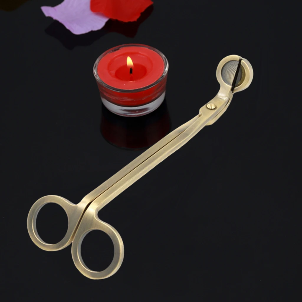 

Vintage Candle Wick Trimmer Stainless Steel Oil Lamp Scissors 18cm Bent Wicks Cutter Cutting Tool Snuffers Reaches Deep Clipper