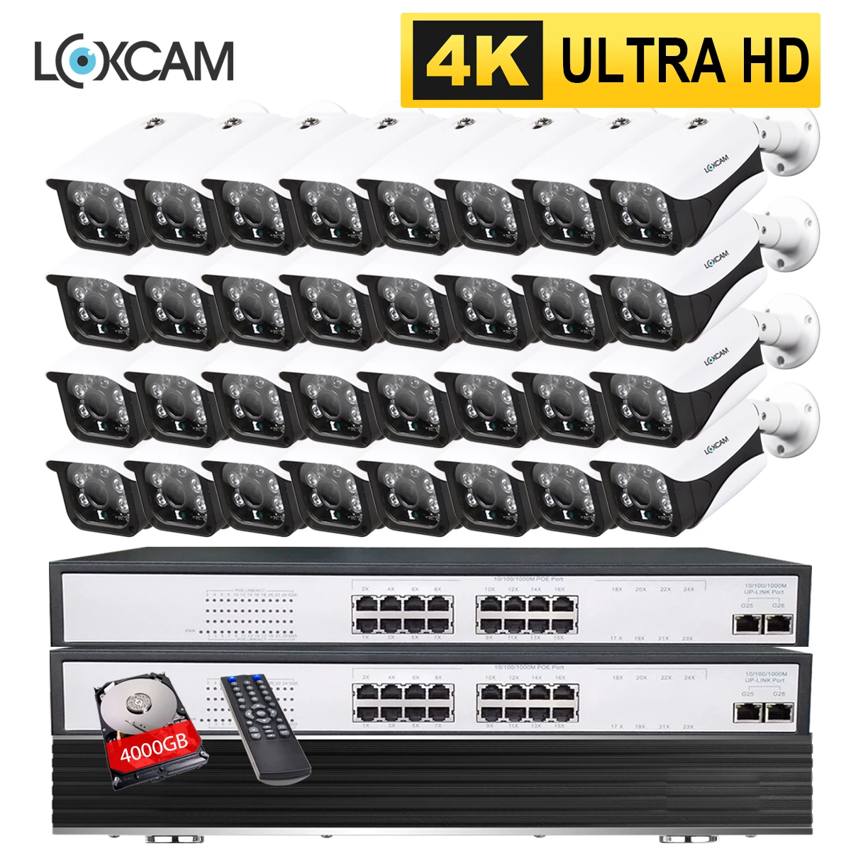 Камера Наружного видеонаблюдения LOXCAM H.265 водонепроницаемая камера безопасности