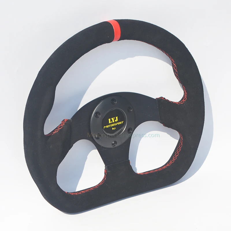 

D-образная замша, кожа, красная полоса, игра/Картинг/модифицированный руль автомобиля