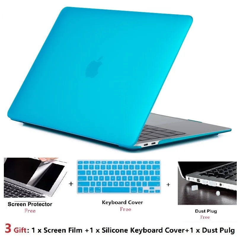 4 в 1 матовый чехол для ноутбука + клавиатуры пленка экрана пылезащитный Apple Macbook Air