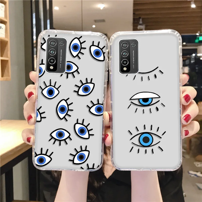 

Funny eyes Pattern Phone Case For Huawei Honor 50 Case Honor 10X 10 20 Lite 10i 8A 8X 9X 20 Pro 9C 20i 9A 8S Soft Clear Cover