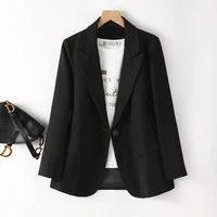 internet celebrity small suit jacket women s loose black business wear spring and autumn new elegant drape suit blazer women