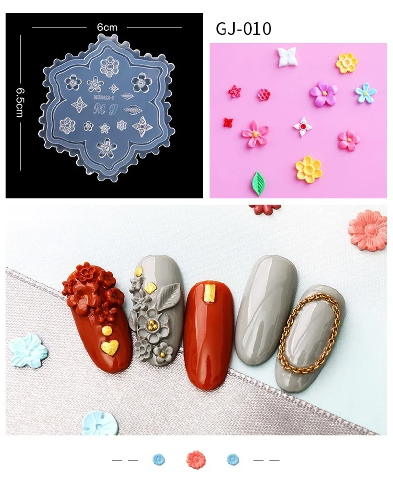 Силиконовые шаблоны DIY 3D украшения для ногтей горный хрусталь 3D дизайн ногтей силиконовая форма листья цветок ромашка шаблон для ногтей форма