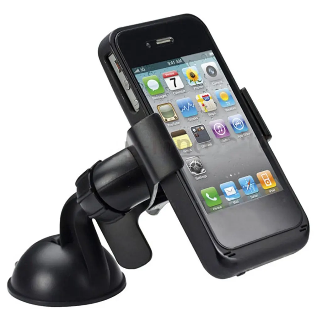 

Fad Car Phone Holder Bracket Mount Cup Holder Universal Car Mount Mobile Suction Windshield Phone Locking Car-Accessories