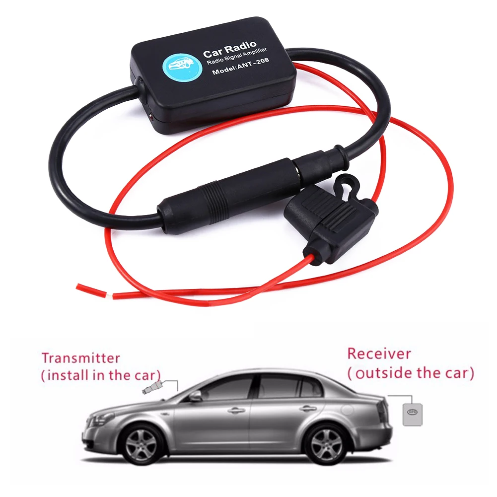 

Car FM Radio Signal Amplifier Booster Universal Automobile Parts FM Connector For Marine Car Vehicle Boat Auto Car-Styling 2021