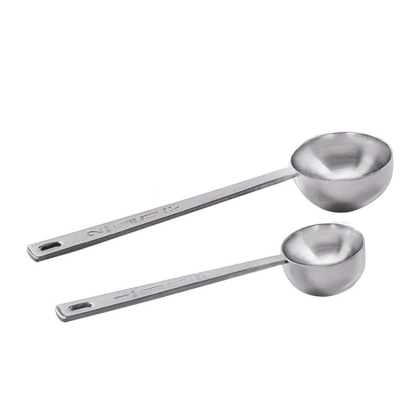 

2 Pack Coffee Scoop,Stainless Steel Coffee Measuring Scoop ,Long Handle Spoon for Coffee,Milk Powder,Tea(15 Ml & 30 Ml)