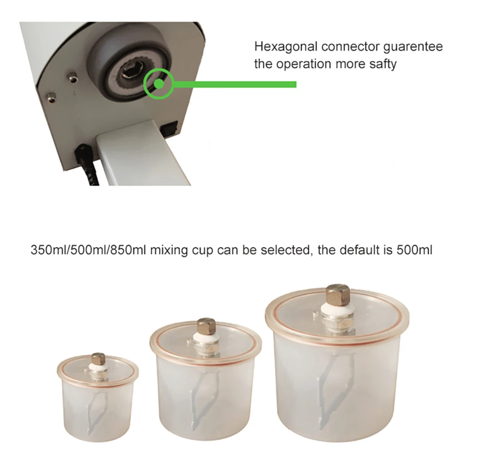 

Dental Lab Vacuum Mixer Built-in Pump Plaster Investment Silicone Materials Mixing Machine