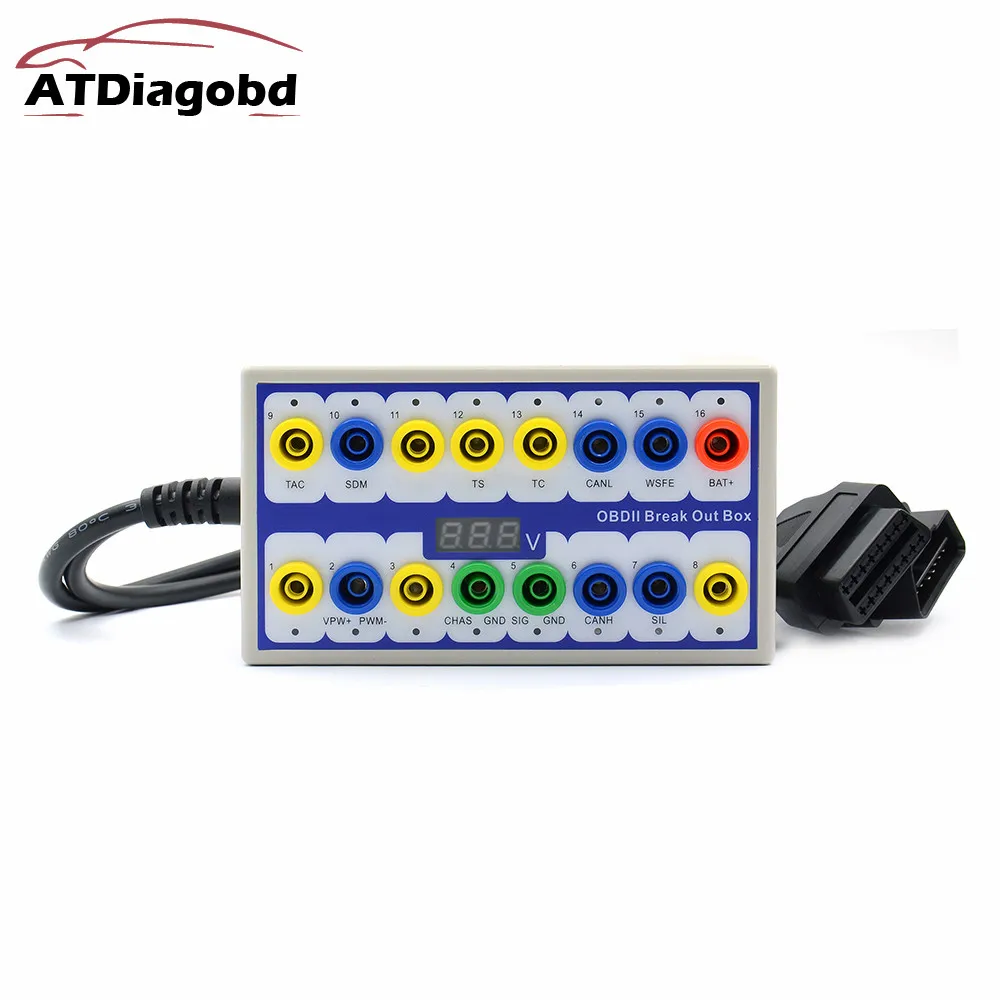 Лучшая цена OBDII протокол детектора диагностики автомобиля OBD 2 разрывная Коробка