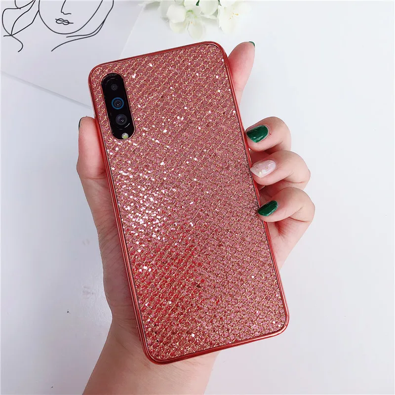 Мягкий пластиковый чехол с блестками для samsung Galaxy A30 A50 A70 S10E S10 S9 S8 плюс S7 край A3 A5 J3
