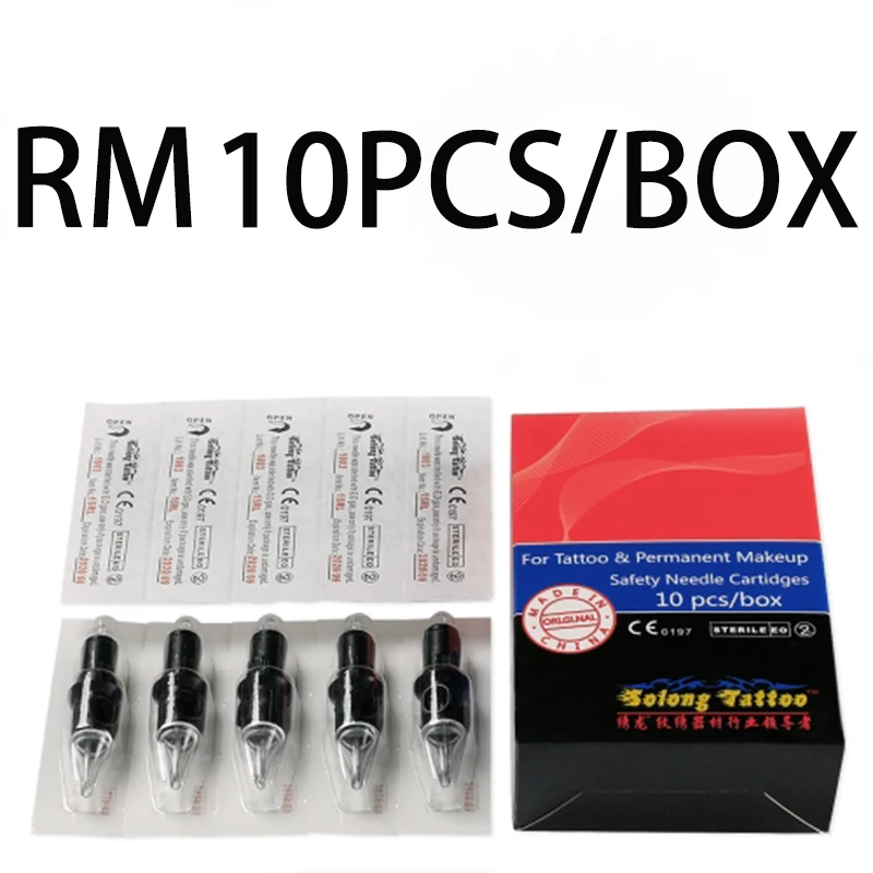 10pcs Solong 5RM/7RM/9RM/11RM Disposable Round Curved Magnum RM For Tattoo Rotary Pen Cartridge Needles Sterile Supply | Красота и