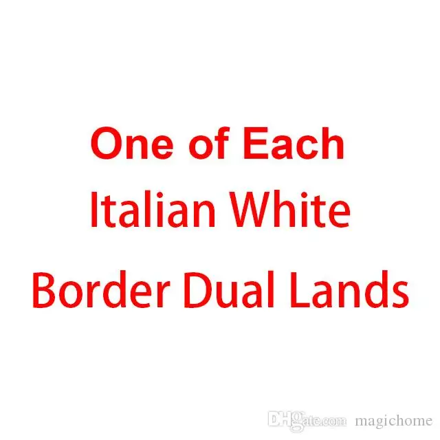 Italian Dual Lands Один из каждой бета-версии/неограниченное количество/переработанные двойные земли и бета-версии/неограниченное количество мощности девять волшебных игральных карт Лев настольные игровые карты - Цвет: Italian Dual Lands