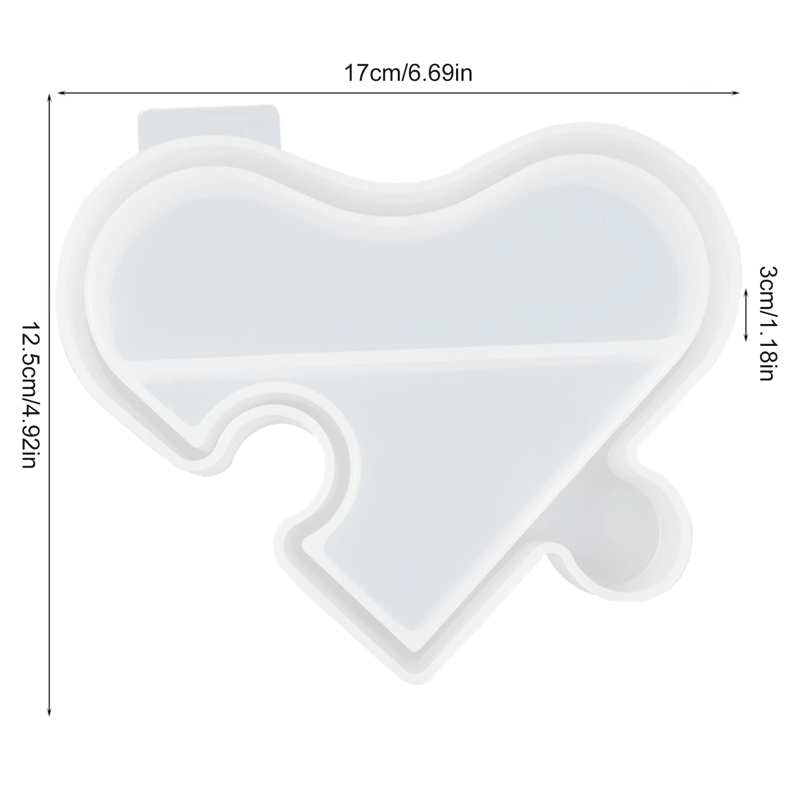 

DIY Heart-shaped Mold Non-stick Jewelry Storage Box Silicone Mold Case Geometric Silicone Molds DIY Tool Handmade