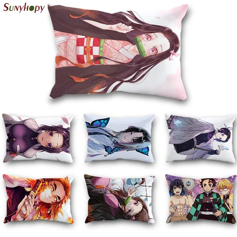 

Popular Style Kimetsu no Yaiba Custom Digital Printed Cushion Cover Polyester Throw for Sofa Car Home Pillowcases 0804ZLL