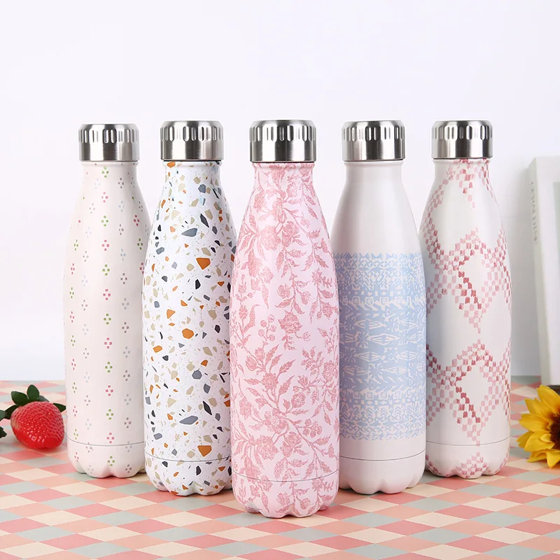 

Stainless Steel Water Bottles -17Oz/500ml Double Sport Chilly Hot Cold Cup Wall Insulated School Water Bottles for