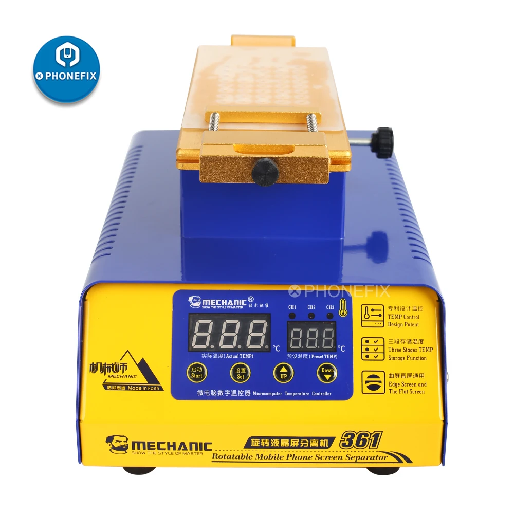 mechanic 361 preheating separator rotatable lcd touch screen preheat separator for phone repair heating split screen station free global shipping