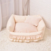warm fleece pet sofa comfortable dog safety bed