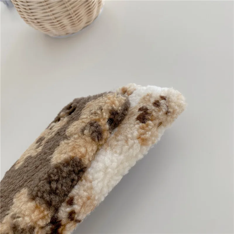 

Cute Bear Plush Fuzzy Phone Case For iphone 12 mini 11 Pro Max X XR XS Max 7 8 plus SE 2020 Cover Funny Cartoon Soft Cases Funda