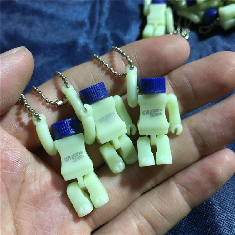 

Bandai Anime Water Bottle Head Luminous Building Blocks Doll Keychain Pendant Kids Toys Boy Girl Gift