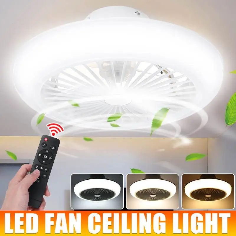 

44cm Intelligent Ceiling Fan with Lamp Dimmable Electric Fan Bedroom Decorative Ventilator Lamp 3 Speed Gear With Remote Control