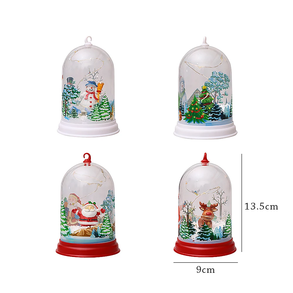 

Christmas Light Pendant Ornament Party Santa Claus Snowman Showcase Christmas Light Home Decoration Kids Gift Christmas Light