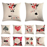 pillowcases poker sofa bed home decor throw pillow case cushion cover funda cojin housse de coussin cojines pillow cover