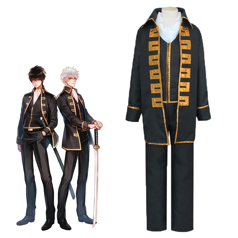 Gintama Cosplay Shinsengumi костюм Серебряная Душа Okita Sougo униформы костюмы наряды Аниме