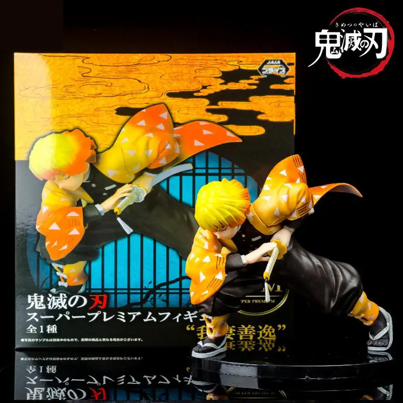 

Kamado Tanjirou Action Figure 14cm Demon Slayer Kimetsu Yaiba Figure Agatsuma Zenitsu Nezuko Battle Scene Model Toys Decorations