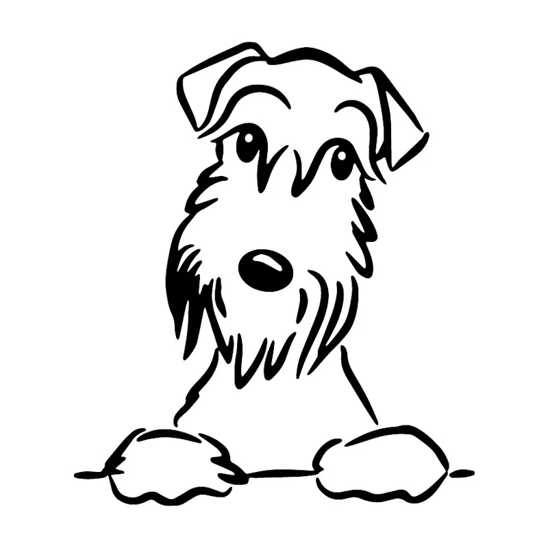 PLAY COOL Cute Schnauzer стикер на машину с собакой автомобильные мотоциклы внешние