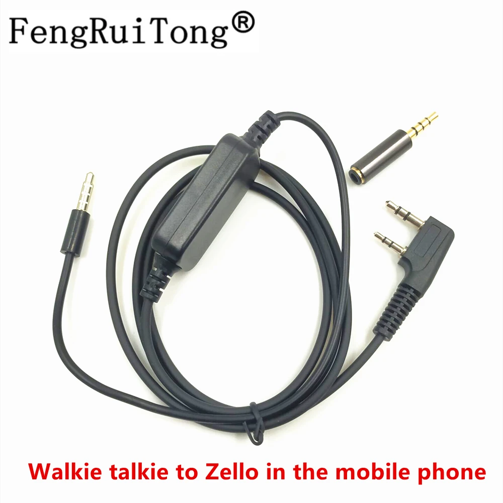 Zello-k1 Cable Audio Interface Cable for BaoFeng UV5R UV-82 KENWOOD WOUXUN TYT (Zello on the mobile phone- Android, iOS)