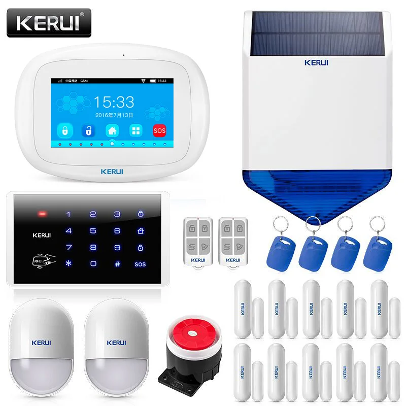 KERUI K52 wifi GSM сигнализация костюм 4 3 дюймов TFT цветной дисплей сенсорный экран
