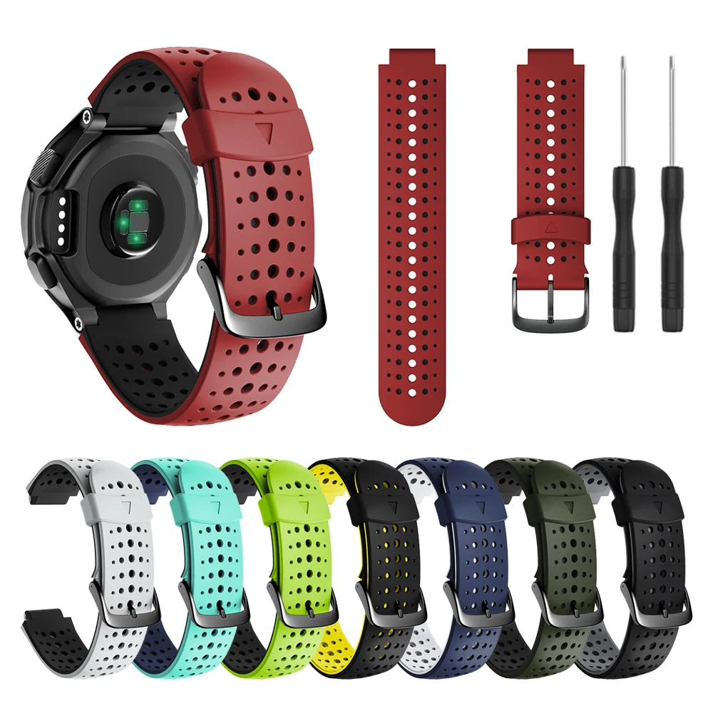 Спортивный силиконовый ремешок для наручных часов Garmin Forerunner 235 220 230 620 630 735XT