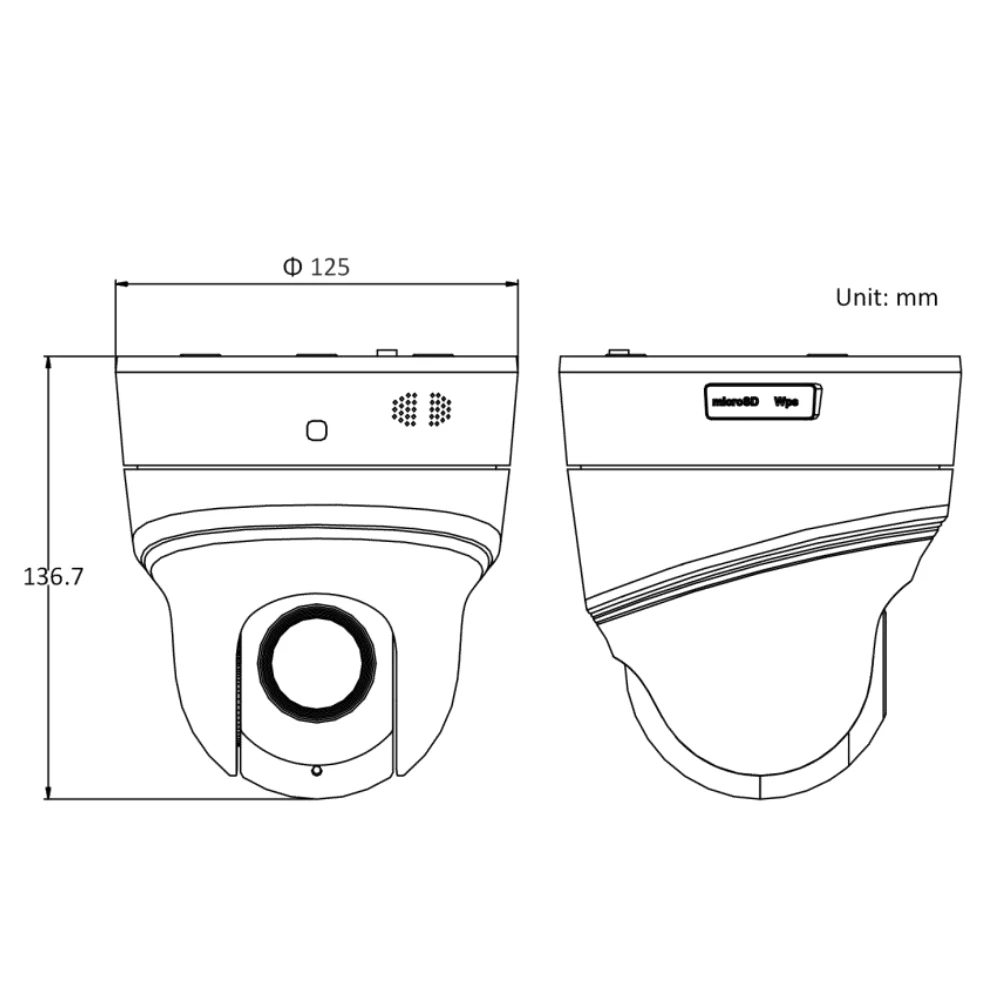 Hikvision PTZ IP камера скоростная купольная DS 2DE2204IW DE3/Вт 2 дюймовый 2MP 4X зум питание от