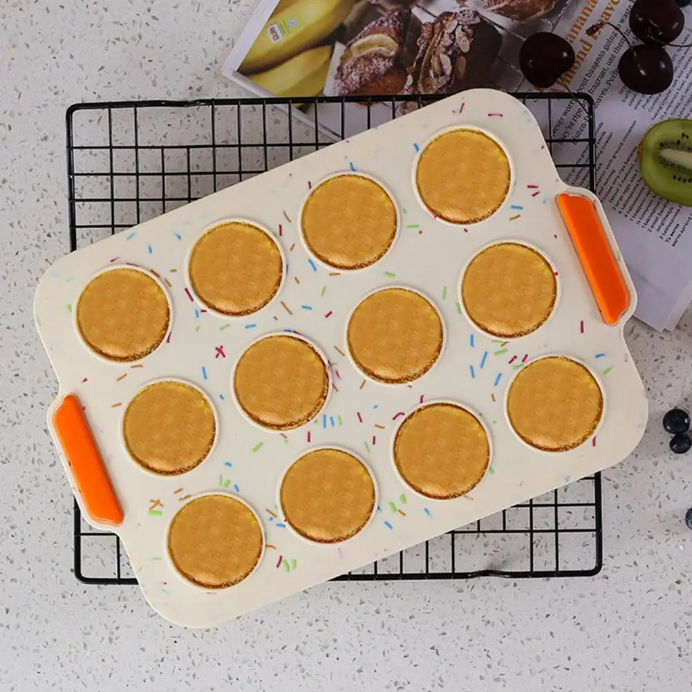 

12 ячеек «сделай сам», антипригарная форма для выпечки тортов, маффинов, противень для выпечки, антидеформационный силиконовый противень дл...