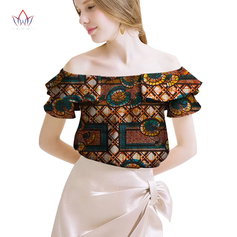 3 Африканская женская одежда Базен Riche Топ dashiki традиционный принт одежда Vestido Африка Анкара Стиль Топы модная блузка WY2048 - Цвет: 3