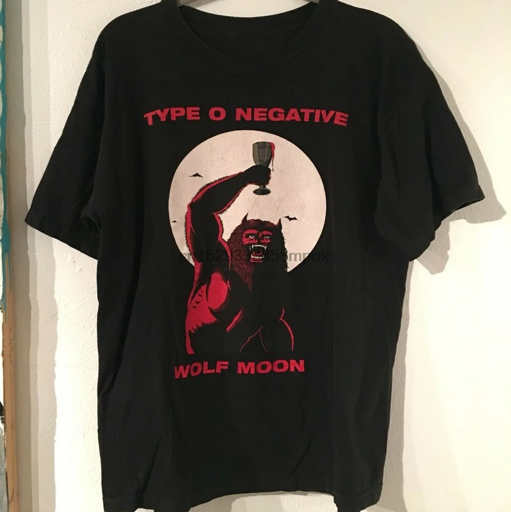 

RARE vintage 1996 Type O Negative Wolf Moon Cotton Black Men S-4XL T-shirt T1196