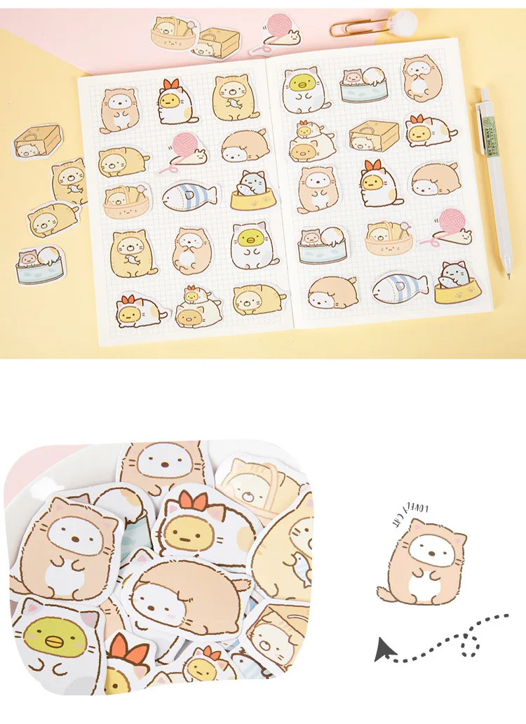 45 шт./упак. Sumikko Gurashi декоративные Стикеры канцелярские Стикеры s Скрапбукинг DIY дневник альбом ярлыком школьные принадлежности