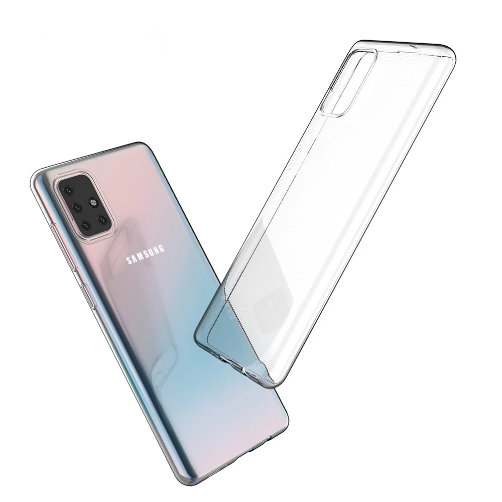 Силиконовые мягкие прозрачные чехлы для телефонов Samsung Galaxy M01 Core M11 M21 M31 M31S M51