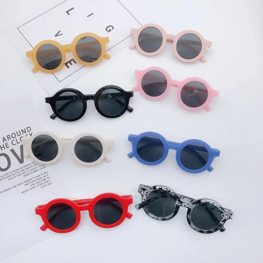 

Children Boy Girl Cute Leopard Double Color Cartoon Bear Shape Round Sunglasses Kids Vintage Sunglasses UV400 Protection Classic