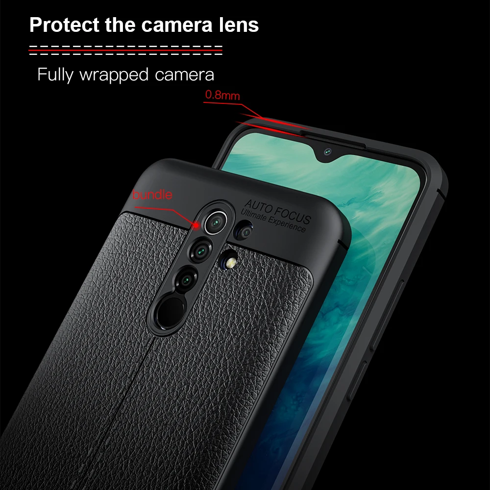 keysion luxury shockproof case for redmi 9 litchi leather silicone phone back cover for xiaomi redmi note 9 10x 4g 10 pro 5g free global shipping