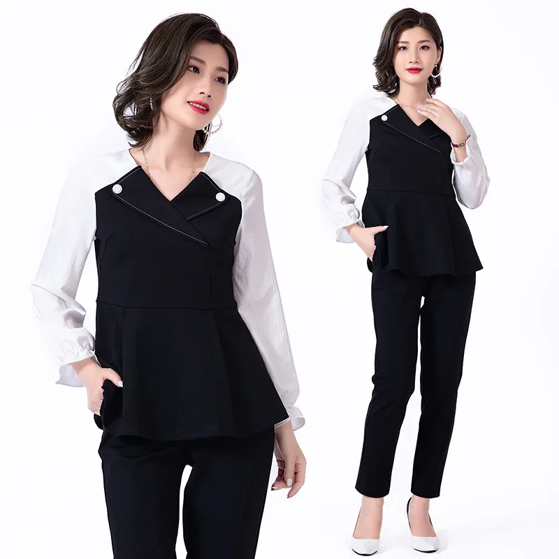 

Топ женский осенний, с V-образным вырезом, 2020, L-6XL, размера плюс