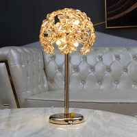 Romantic Crystal Touch Control Table Lamp Modern Creative Dimmable Nightstand Lamp Decor Bedside Lights For Bedroom Living Room