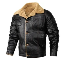 fleece inner warm faux leather jacket men biker motorcycle coat winter pu overcoat men windbreak outwear thick m 5xl plus velvet