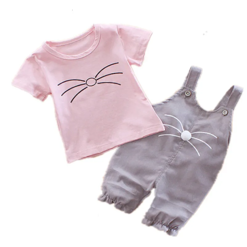 

Summer New Children Casual Clothes Kids Boy Girl Cartoon T Shirt Shorts 2Pcs/Sets Baby Infant Costume Toddler Cotton Sportswear