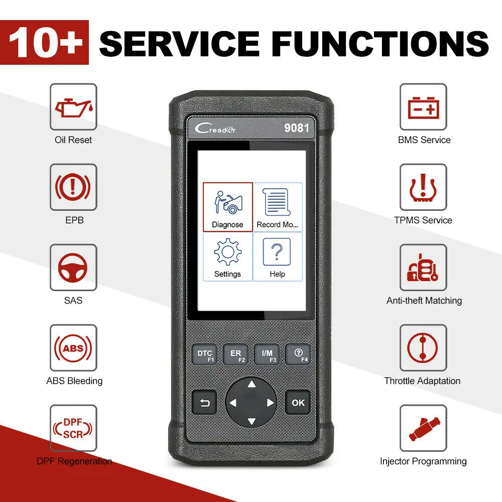Launch CR9081OBDII сканер Creader 9081 считыватель кодов Сканер с воздушной сумкой система управления батареей сброс CR9081 OBD 2 диагностический