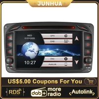 junhua built in dab autolink car radio dvd swc bt rds navigation for mercedes benz cclk class w203 w209 viano vito