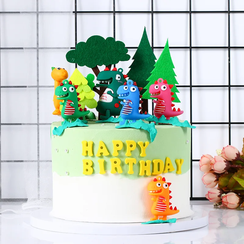 Динозавр украшение для торта на день рождения сафари в джунглях 1 й декор