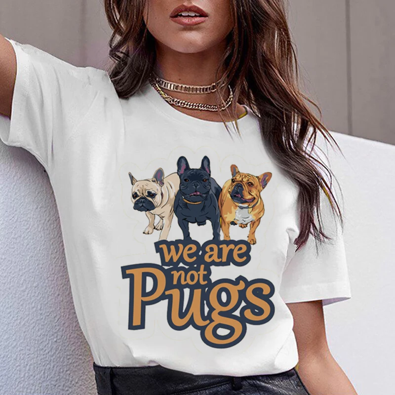 Women Harajuku Funny Cute French Bulldog Frances German Shepherd T-shirt Pit Bull Tshirt Top Female Dachshund Pug Teckel tshirt | Женская