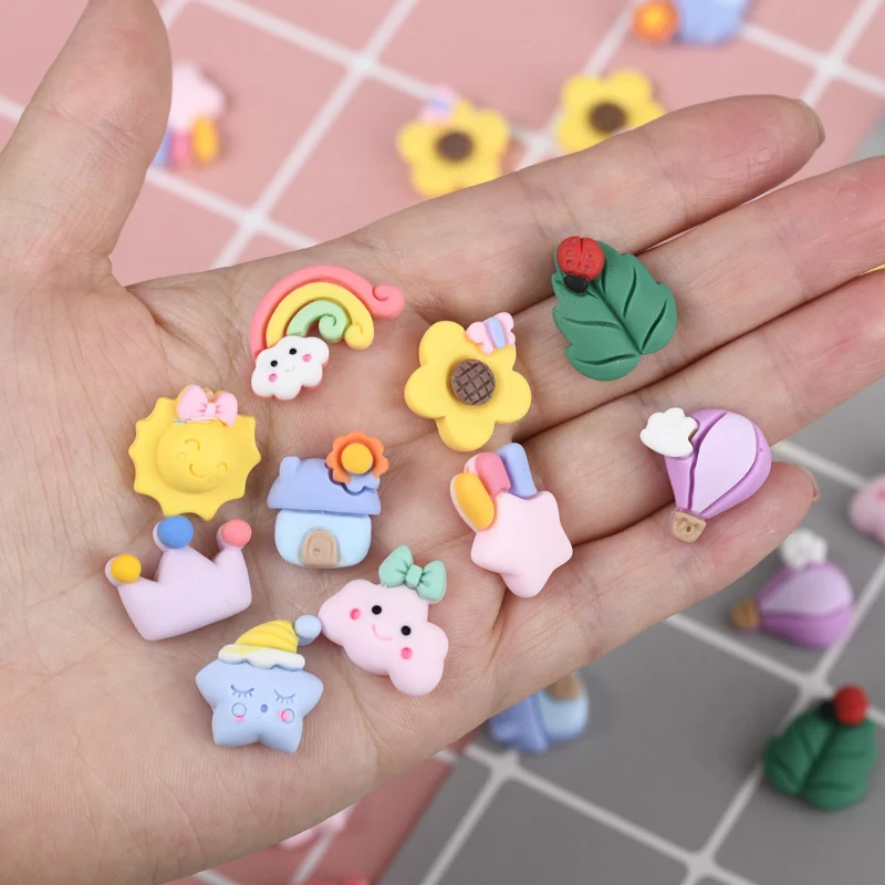 

20Pcs Mix Candy Lollipop Polymer Clay Accessories Figurines DIY Craft Phone Patch Arts Material Kids Gift Toys Slimes Filler