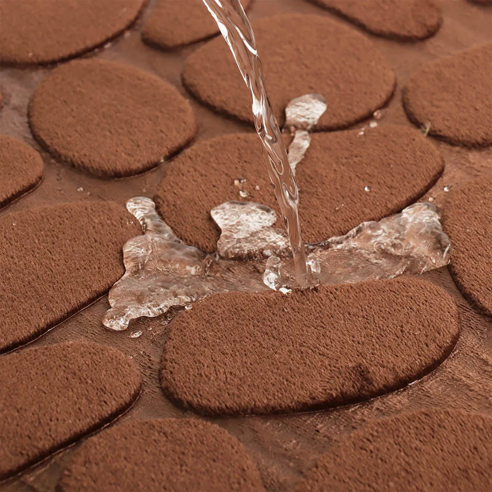 3pcs bathroom mat set cobblestone pattern anti slip absorbent u shape floor rug toilet lid cover shower room carpet home décor free global shippi