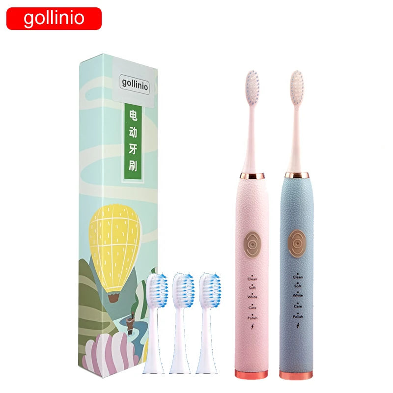 

Sonic Electric Toothbrush Adult Timer Brush 5 Mode USB fast Charging Rechargeable Teeth Brush Replacement Head Set case GL22B